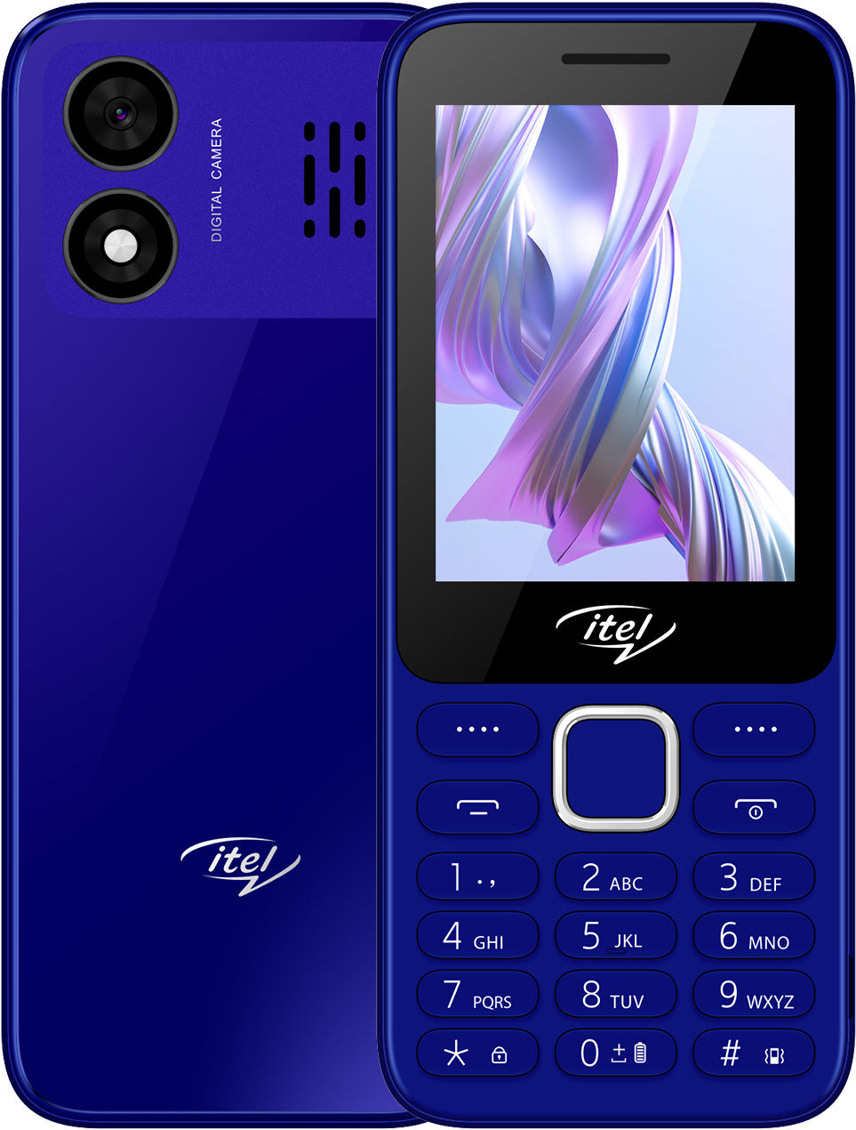 itel It5330 Keypad Mobile | 2.8" Display | 1900mAh Battery | Glass Back Design | Blue