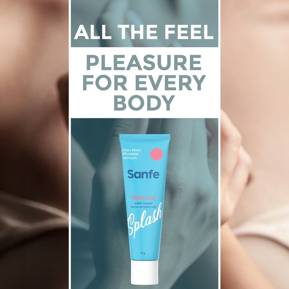 Sanfe Splash Natural Lubricant For Intercourse, Non-Greasy, Water Based, For Women & Men