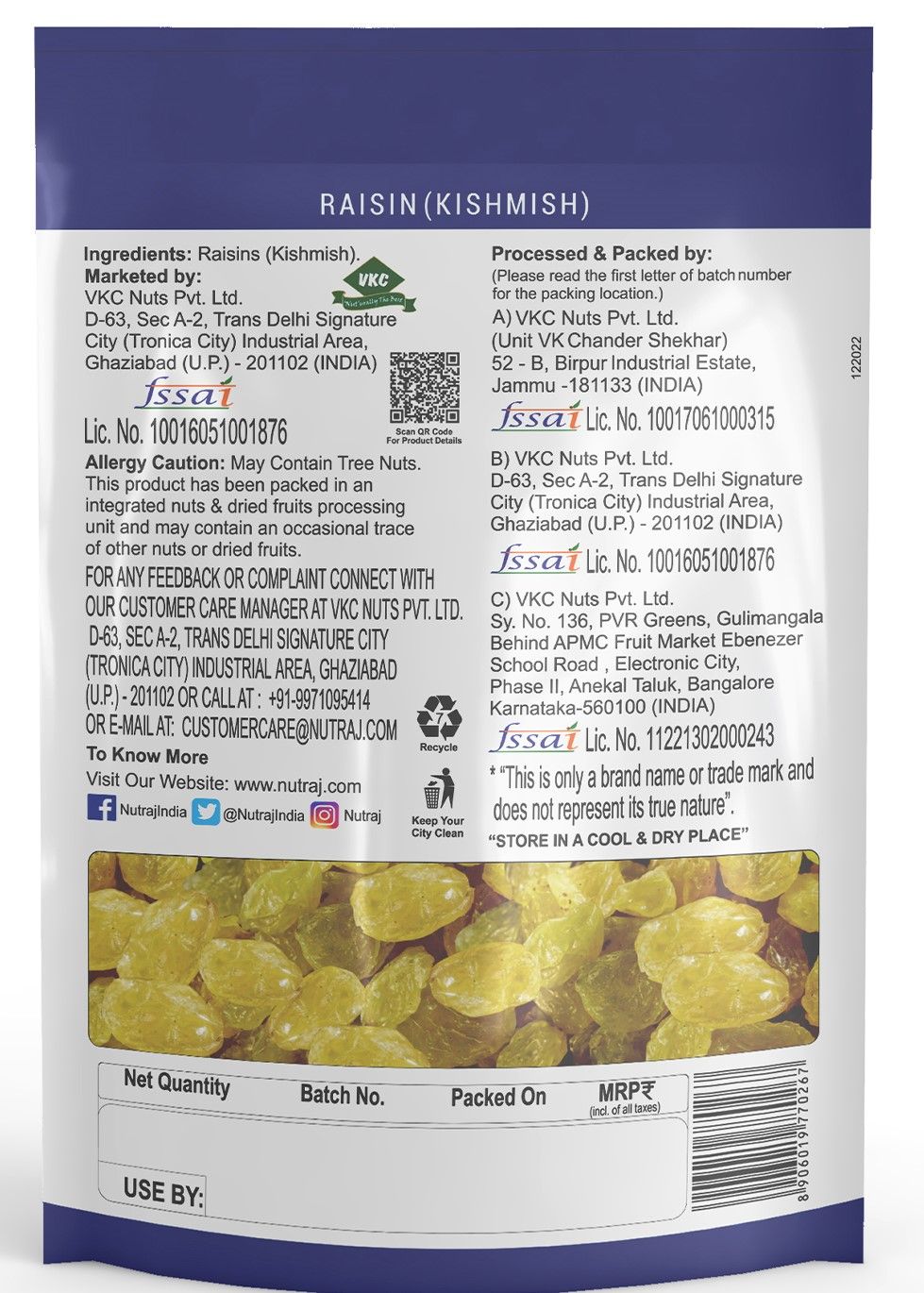 Nutraj Raisin/Kismish