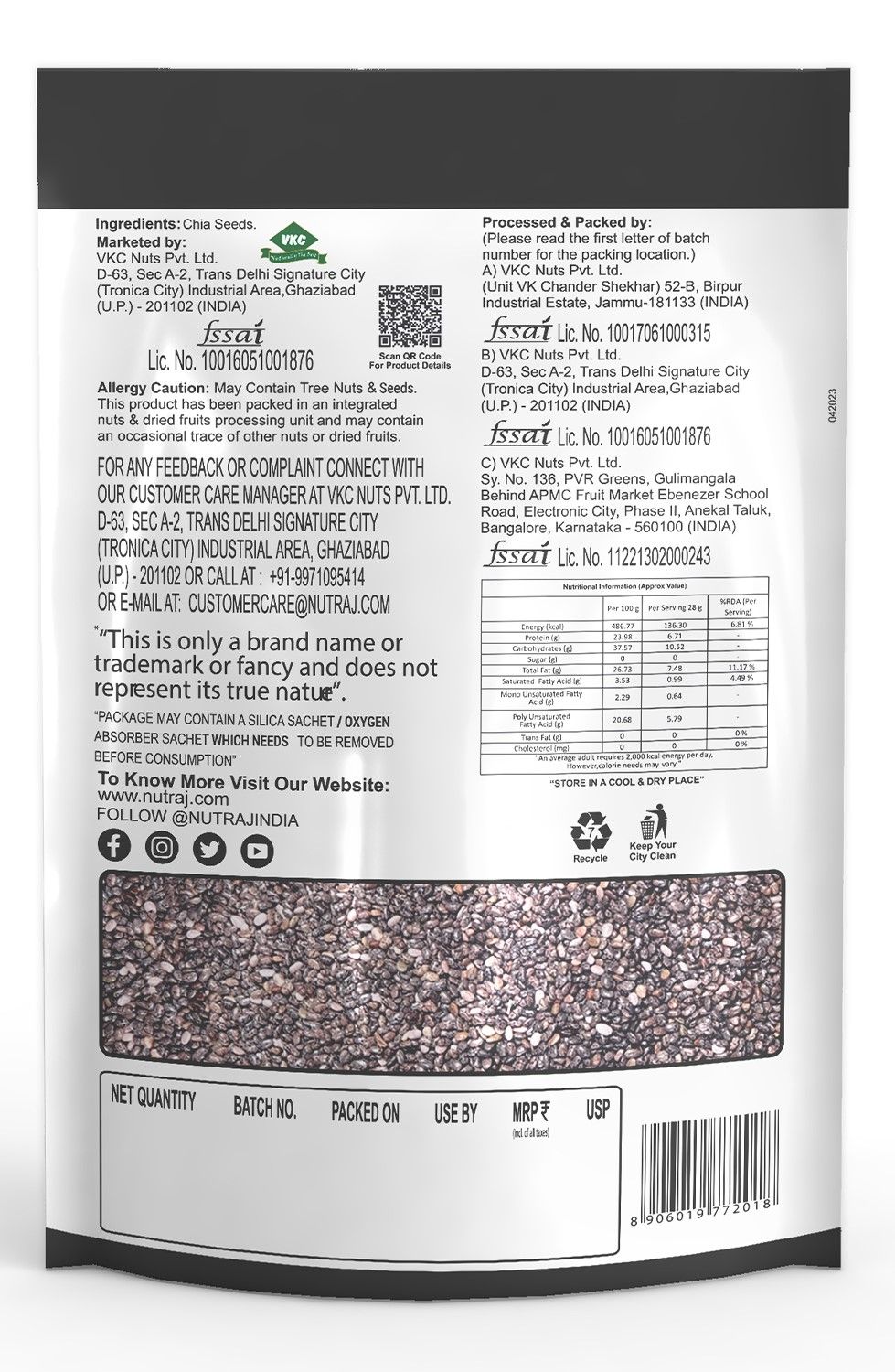 Nutraj Raw Chia Seeds Combo