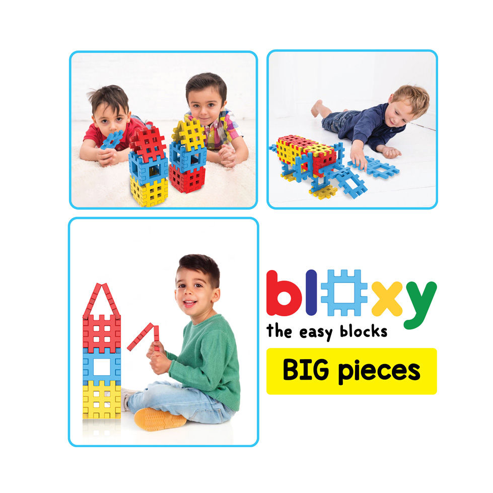 Bloxy Type 1 20 Models - Use Giant Plastic Blocks to make Animals, Birds, Vehicles, Buildings, etc