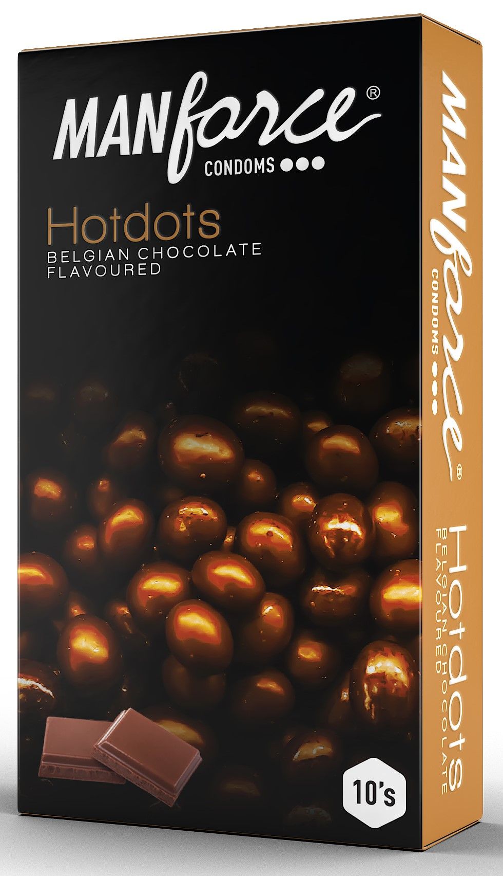 Manforce Premium Hotdots Belgian Chocolate Condoms With 396 Bigger Dots