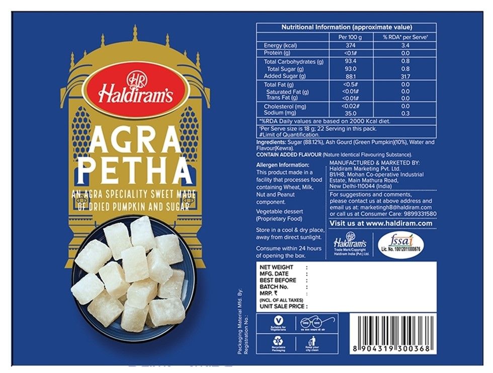 Haldiram's Agra Petha 350 g Combo