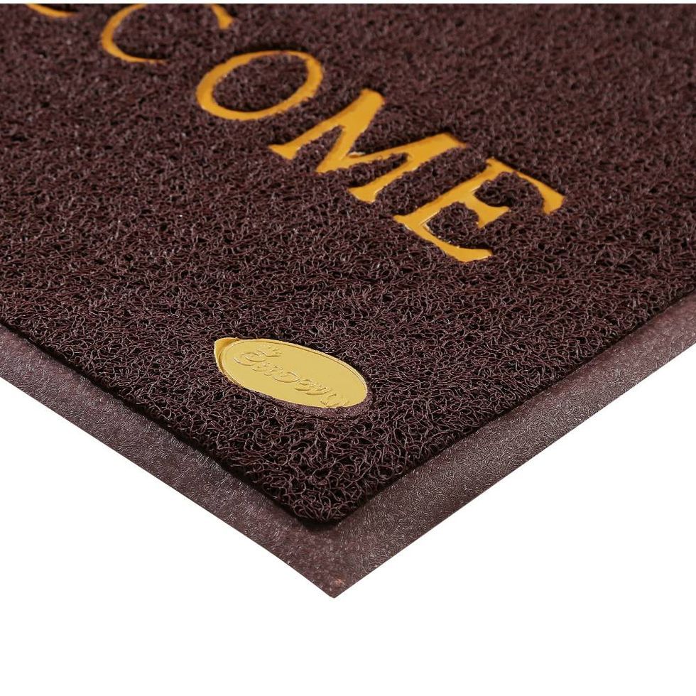 Dream Living Designer Welcome Mat Front Door Mat | 38 cm x58 cm | Floor Mat - Brown
