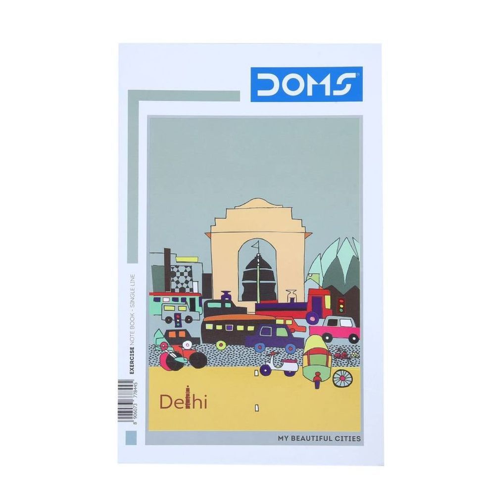 Doms Single Line (City Life Series) Note Book - Assorted 172 Pages