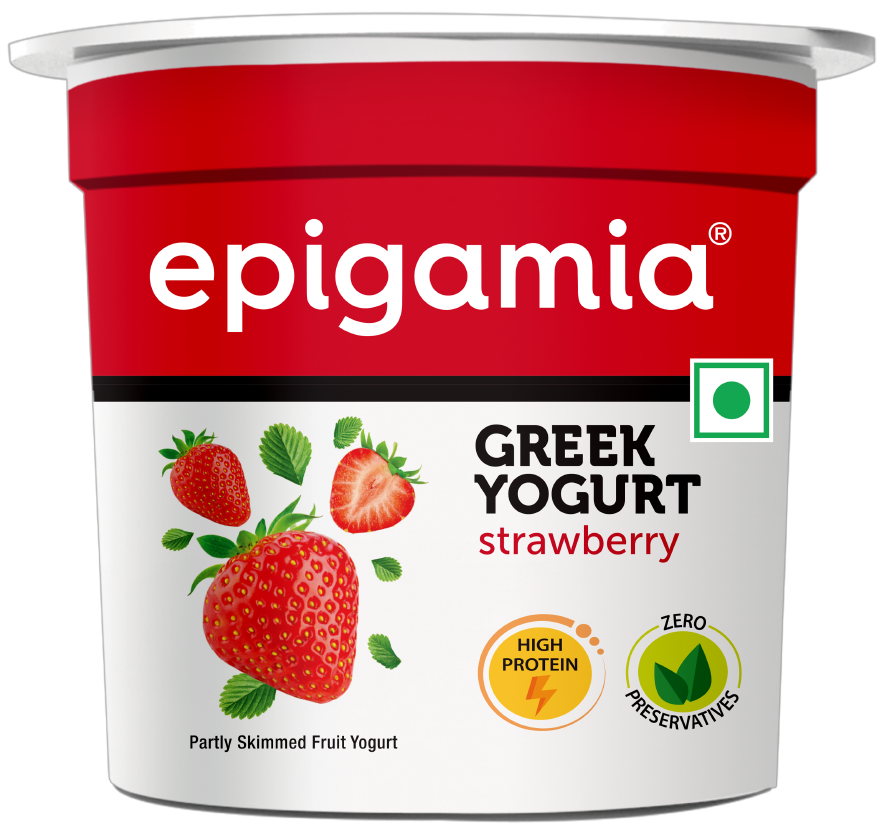Epigamia Strawberry Greek Yogurt 90 gms Combo 2 Pieces Buy online at