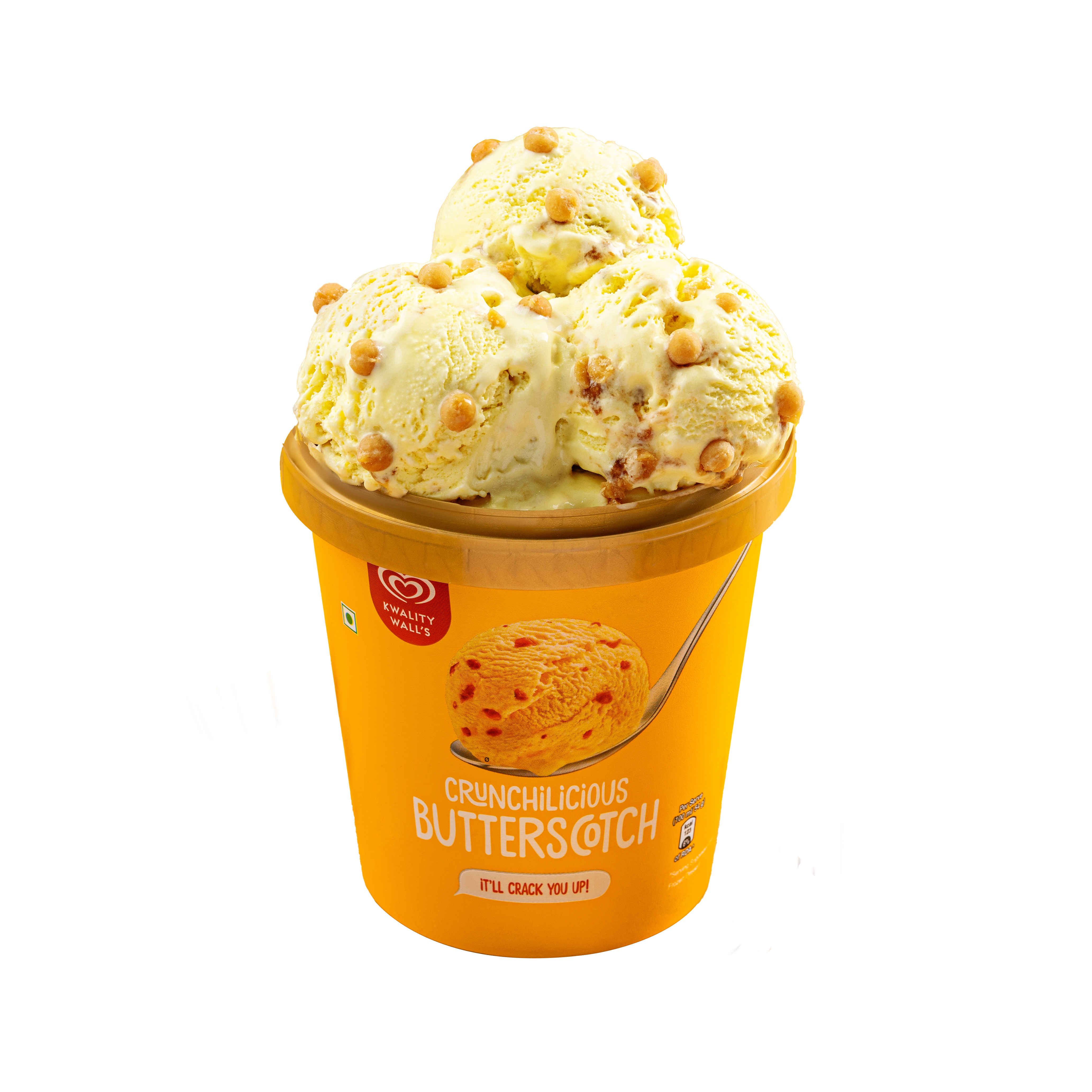 Kwality Wall's Crunchilicious Butterscotch Tub(700ml) & Kwality Wall's