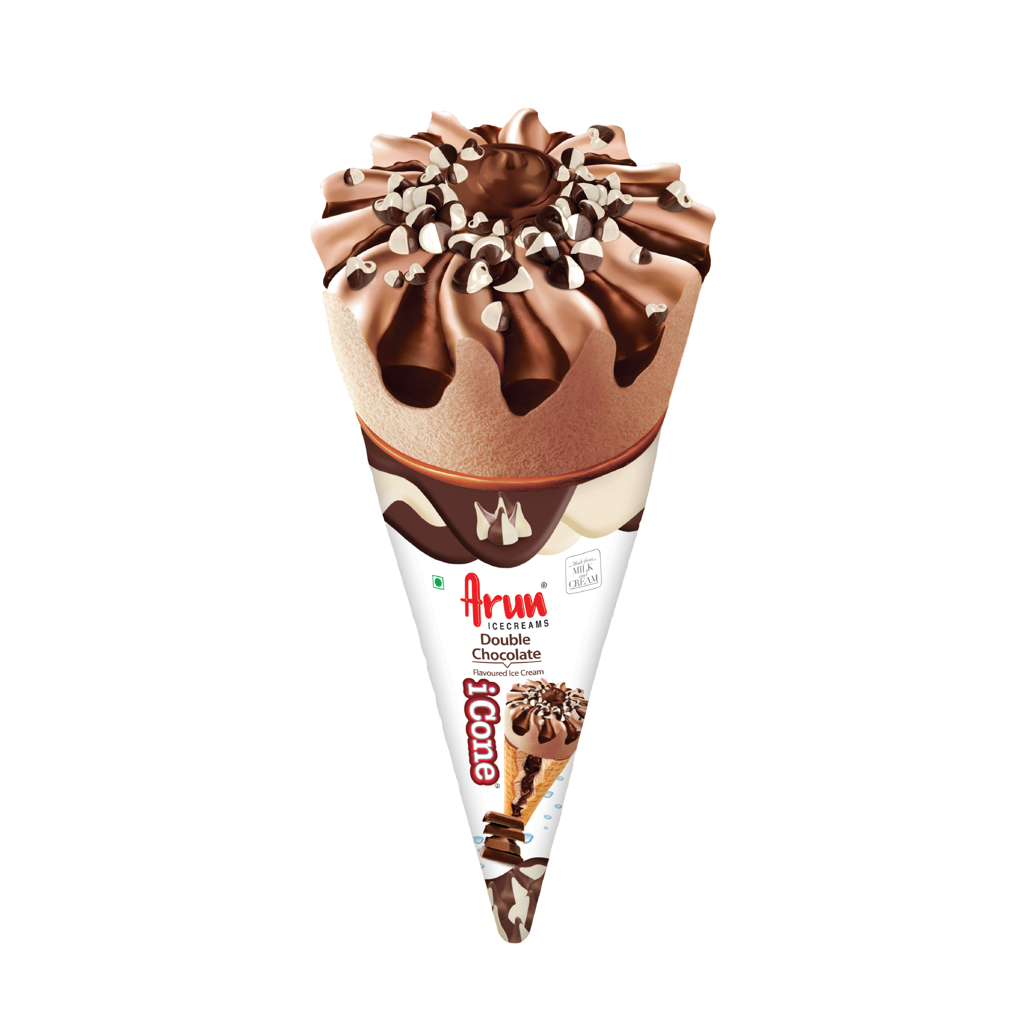 Arun Double Chocolate Icone Ice Cream Cone 100 ml Combo 2 Pieces Buy