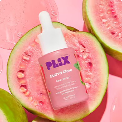 Plix Guava Glow 10% Vitamin C Face Serum with Guava Extract & Pentavitin for Bright & Glowing Skin