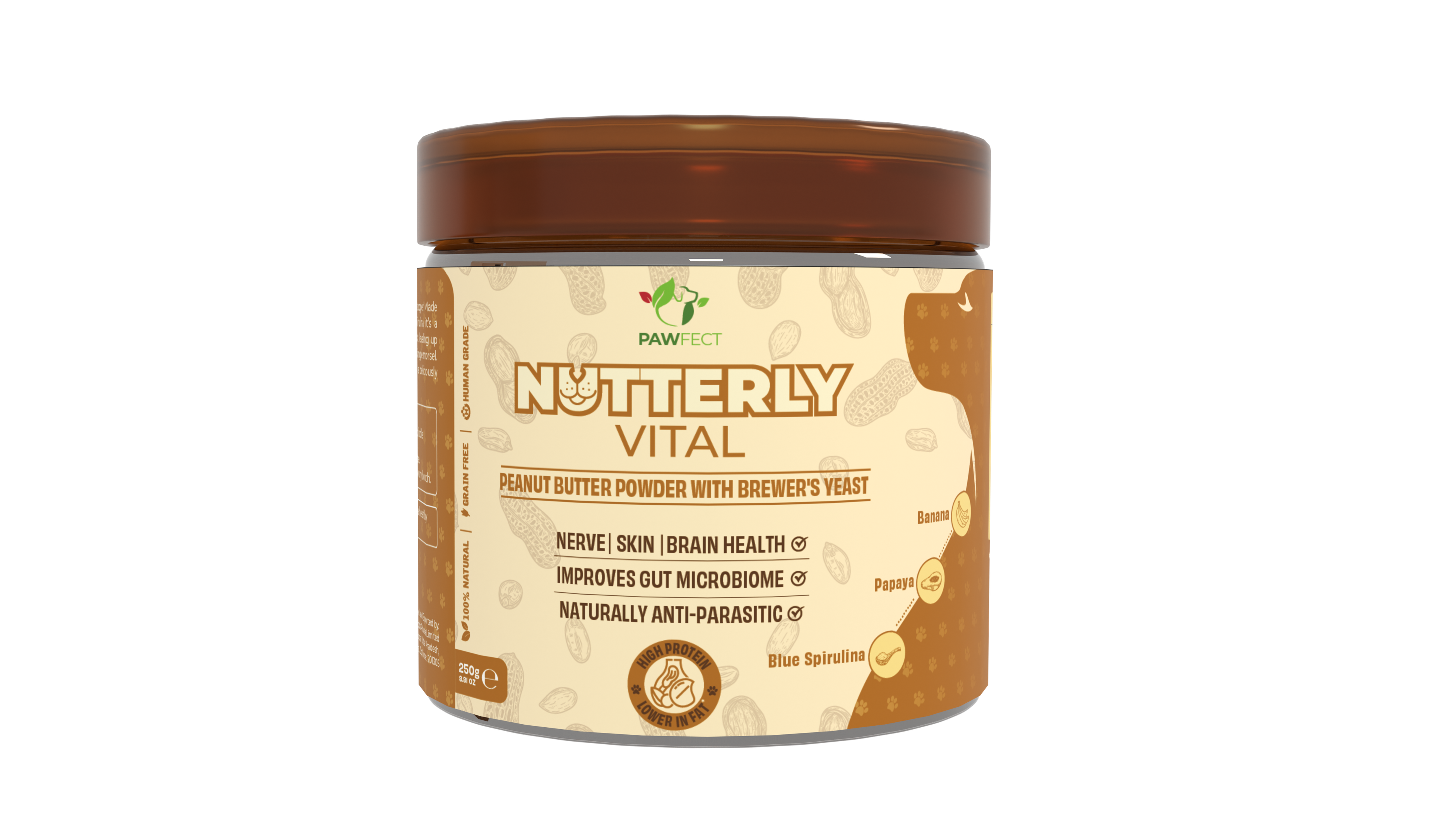 Pawfect Food Toppers Nutterly Vital Peanut Butter Powder