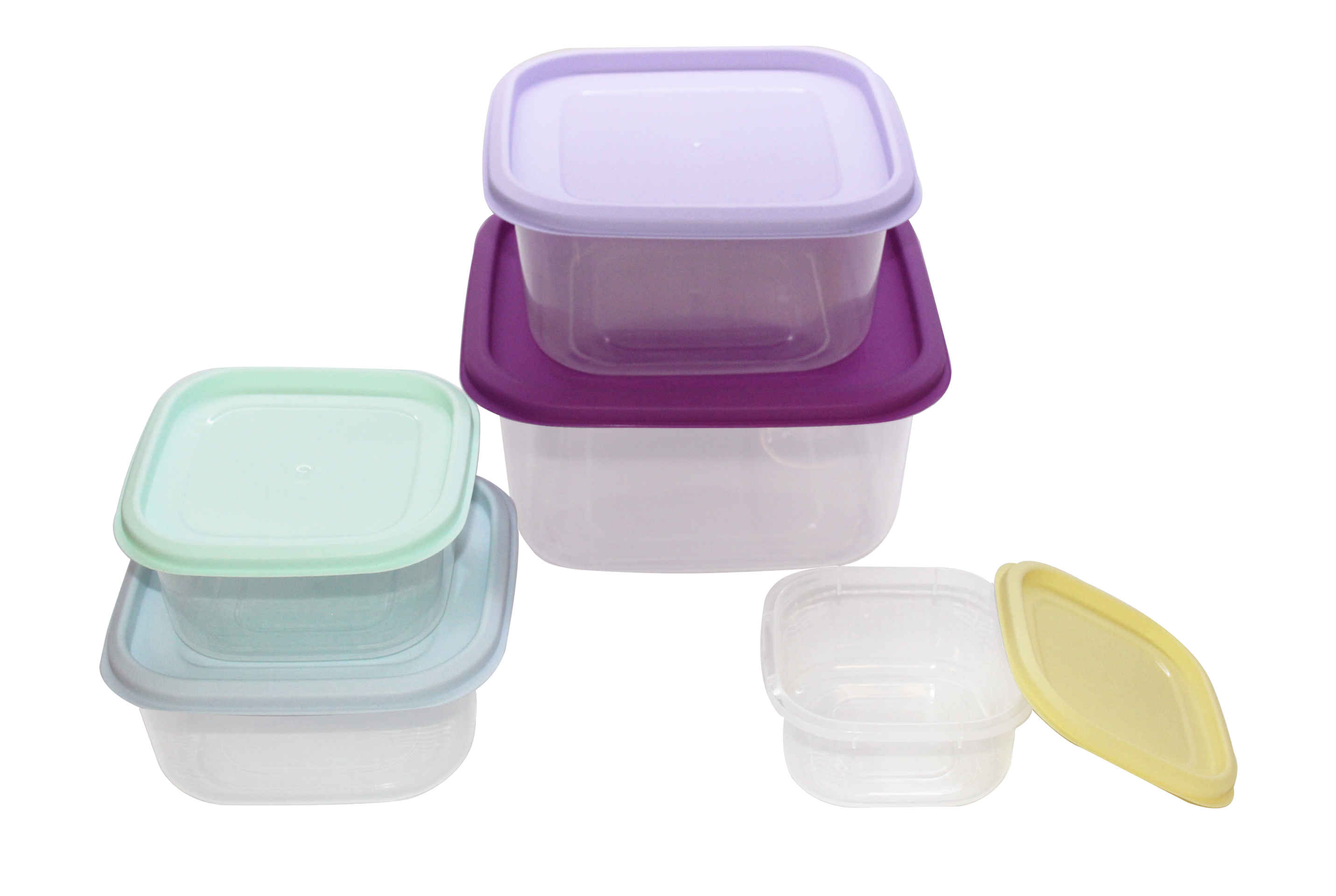 All Time Prism Square Storage Container Set (6600 ml) (Multicolor) (5 Pc Set) All Time Prism Square Storage Container Set (6600 ml) (Multicolor) (5 Pc Set)