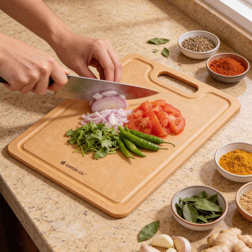 Cumin Co. Chopping Board | 34.5 x 24 cm | Odour Free | Knife Friendly Cumin Co. Chopping Board | 34.5 x 24 cm | Odour Free | Knife Friendly
