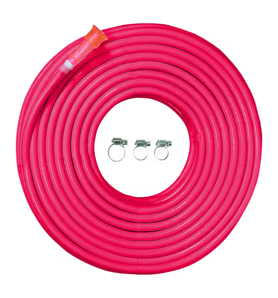 Cinagro Water Hose Pipe with Tap Adapter & 3 Clamps | 5 m - Pink (For Gardening, Car Washing)