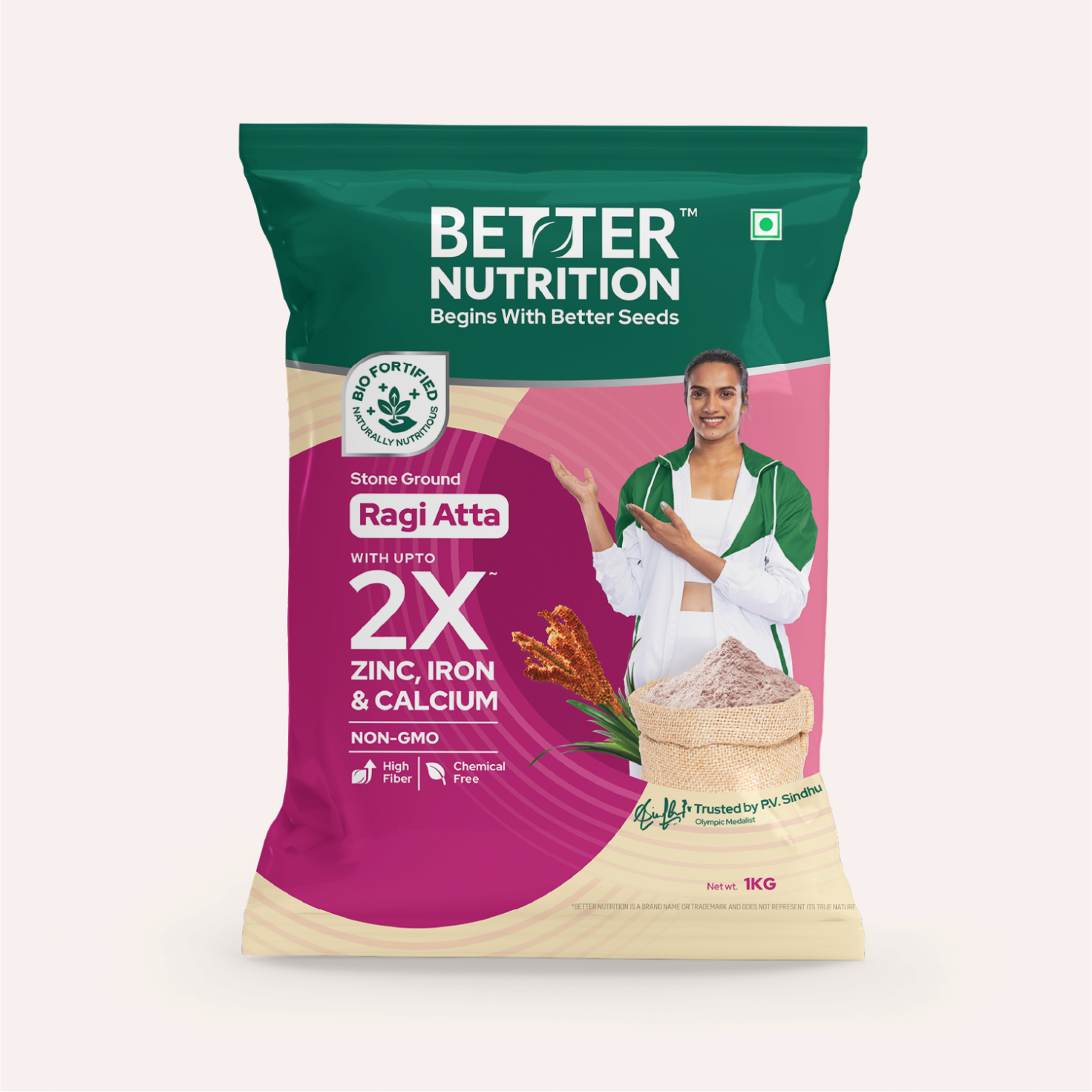 Better Nutrition Ragi Atta - 2X Nutrition, Naturally | Finger Millet Flour