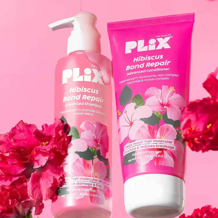 PLIX Hibiscus Bond Repair Shampoo | 200 ml | Conditioner | 175 ml PLIX Hibiscus Bond Repair Shampoo | 200 ml | Conditioner | 175 ml