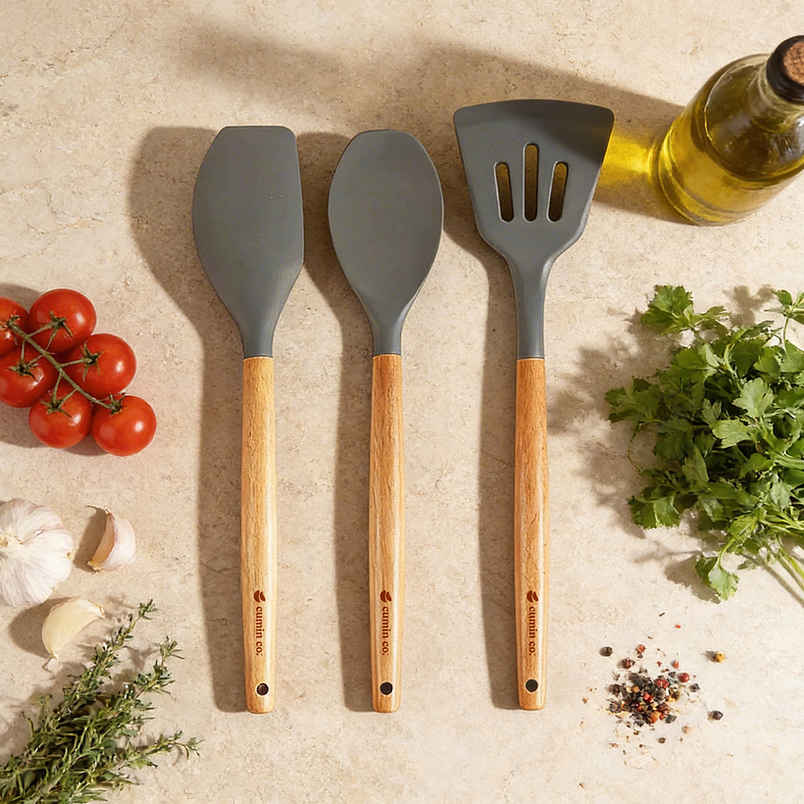Cumin Co. Silicone Spatula Set | BPA Free | Heat Resistant Cumin Co. Silicone Spatula Set | BPA Free | Heat Resistant