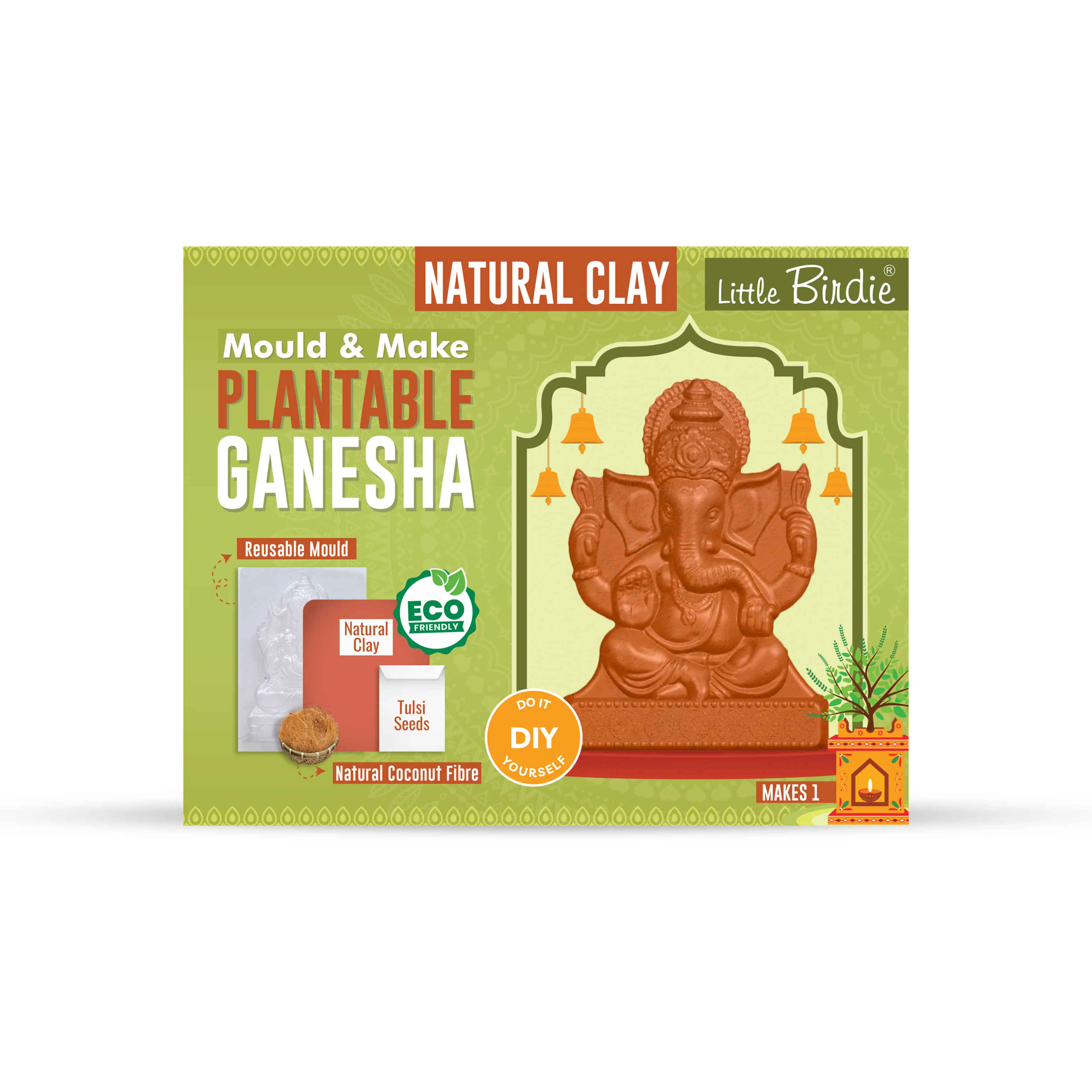 Itsy Bitsy DIY Mould and Make Plantable Ganesha Kit - 5 x 6.75 in