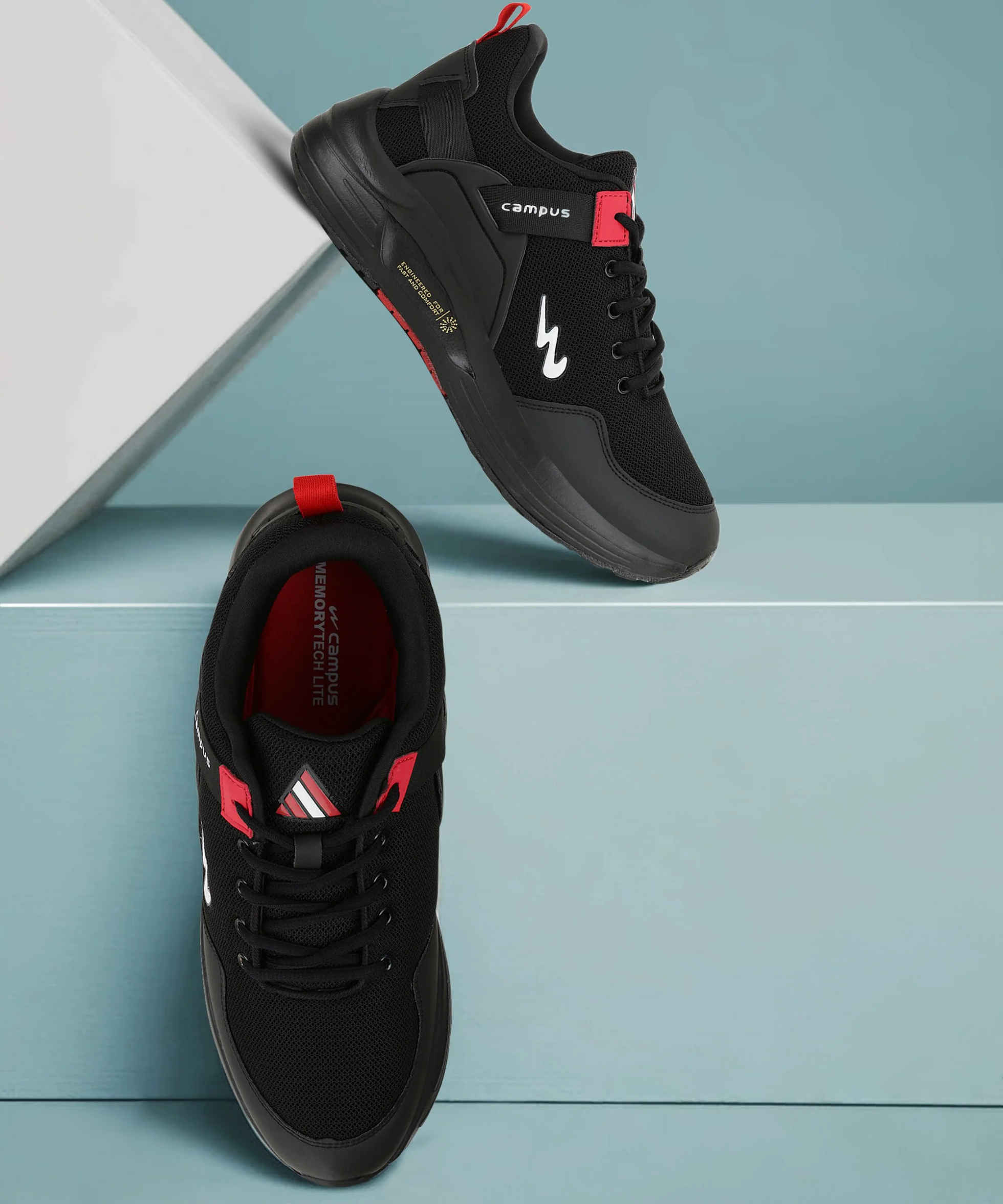 Campus Men's Europa Running Shoes | Black | UK8