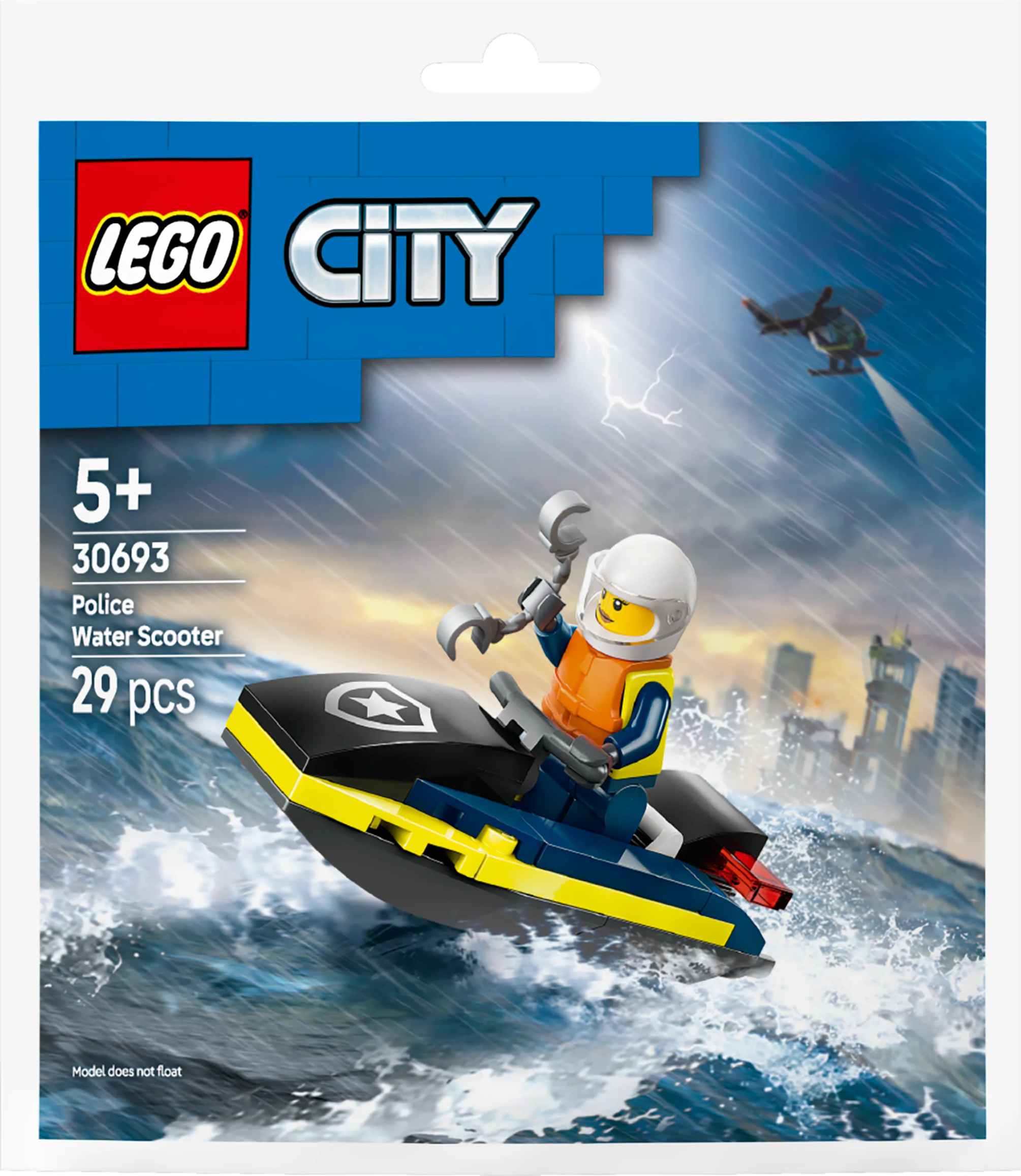 Lego City Police Water Scooter 30693 | Mini Set with Exclusive Police Officer for Kids 5Y+ Lego City Police Water Scooter 30693 | Mini Set with Exclusive Police Officer for Kids 5Y+