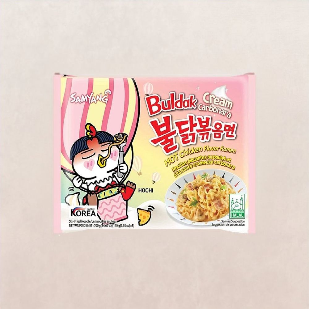 Korean Samyang Buldak Cream Carbonara Hot Chiken Flavor Ramen Stir