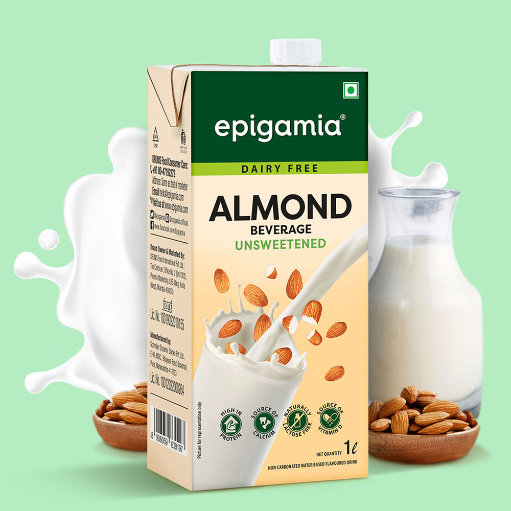 Epigamia Almond Milk Unsweetened Dairy Free (Tetra Pack) 1 l Buy