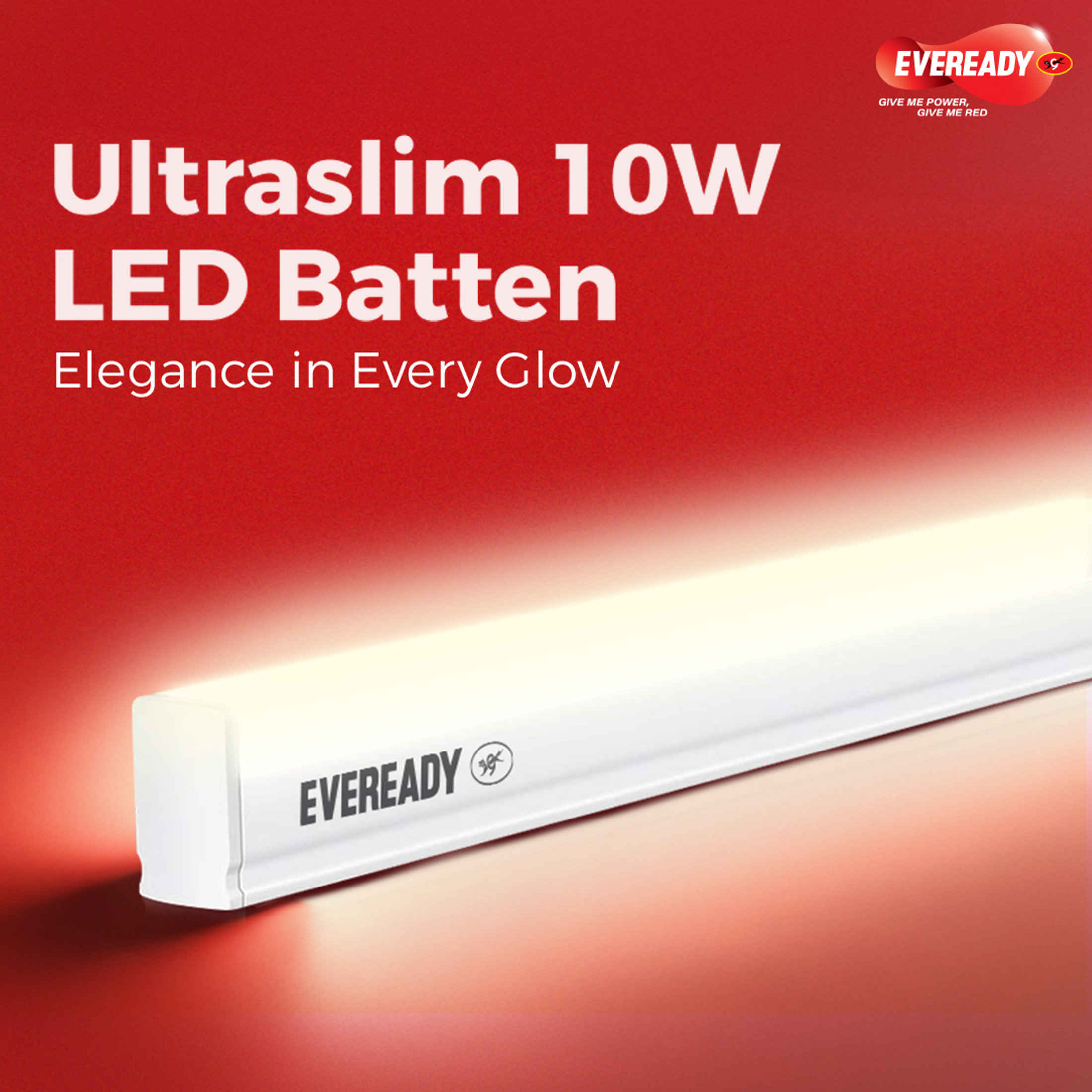 Eveready Ultraslim 10W LED Batten, Cool Day Light - Buy at ₹159 Online ...