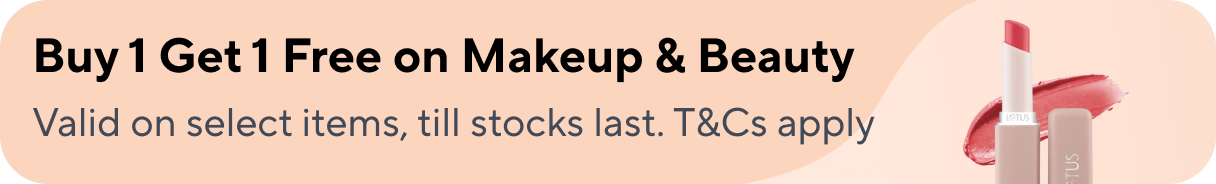 Buy 1 Get 1 Free on Makeup & Beauty