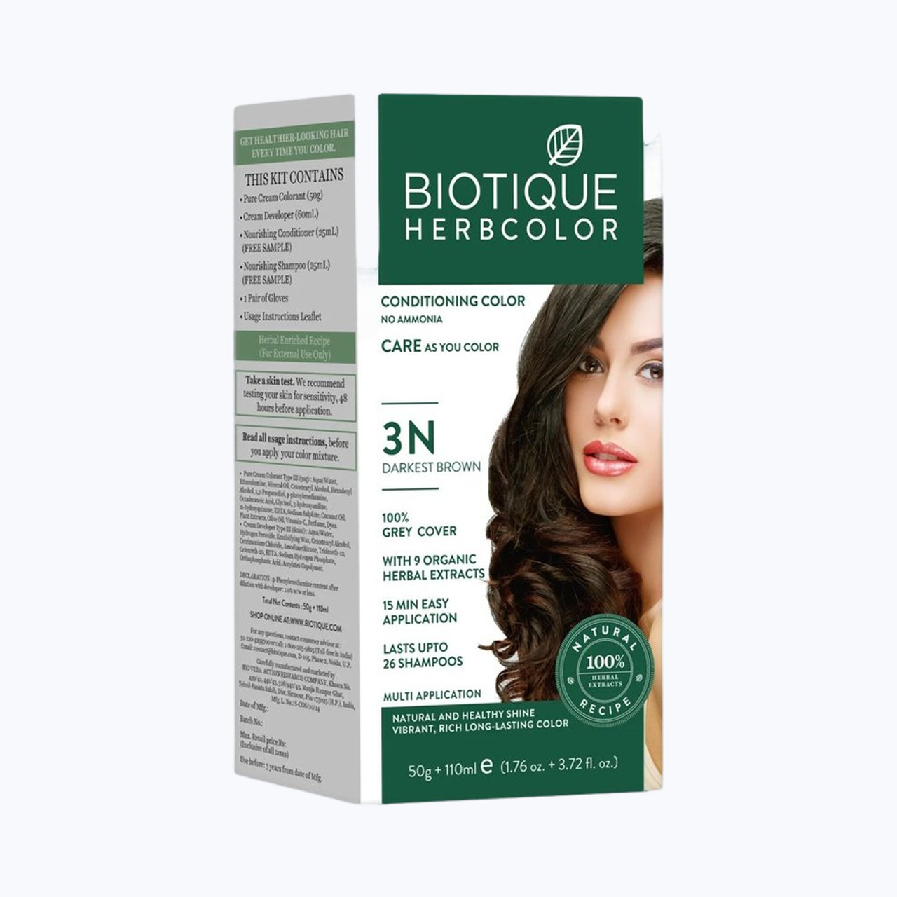 Biotique Bio Herbcolor Conditioning Hair Color Darkest Brown