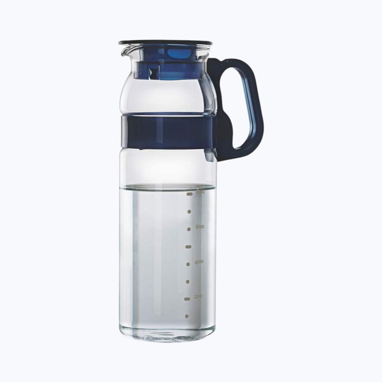 Borosil Marina Jug With Plastic Handle (1.3 L) | Borosilicate Glass | Dishwasher & Food Safe