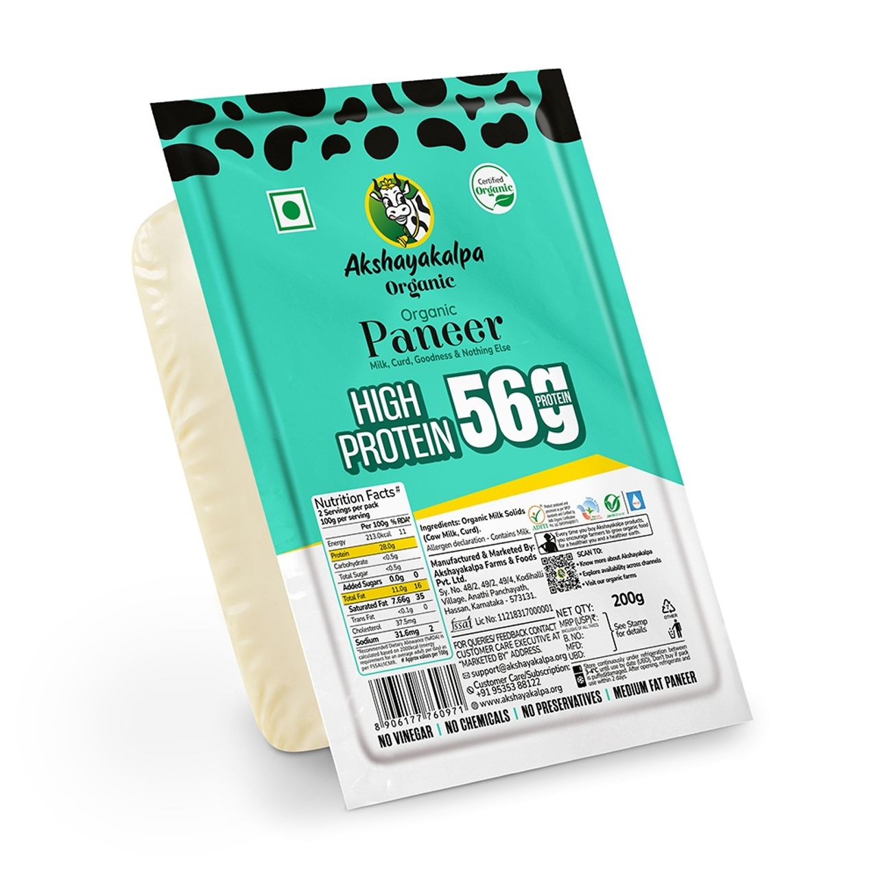Akshayakalpa Organic High Protein Paneer
