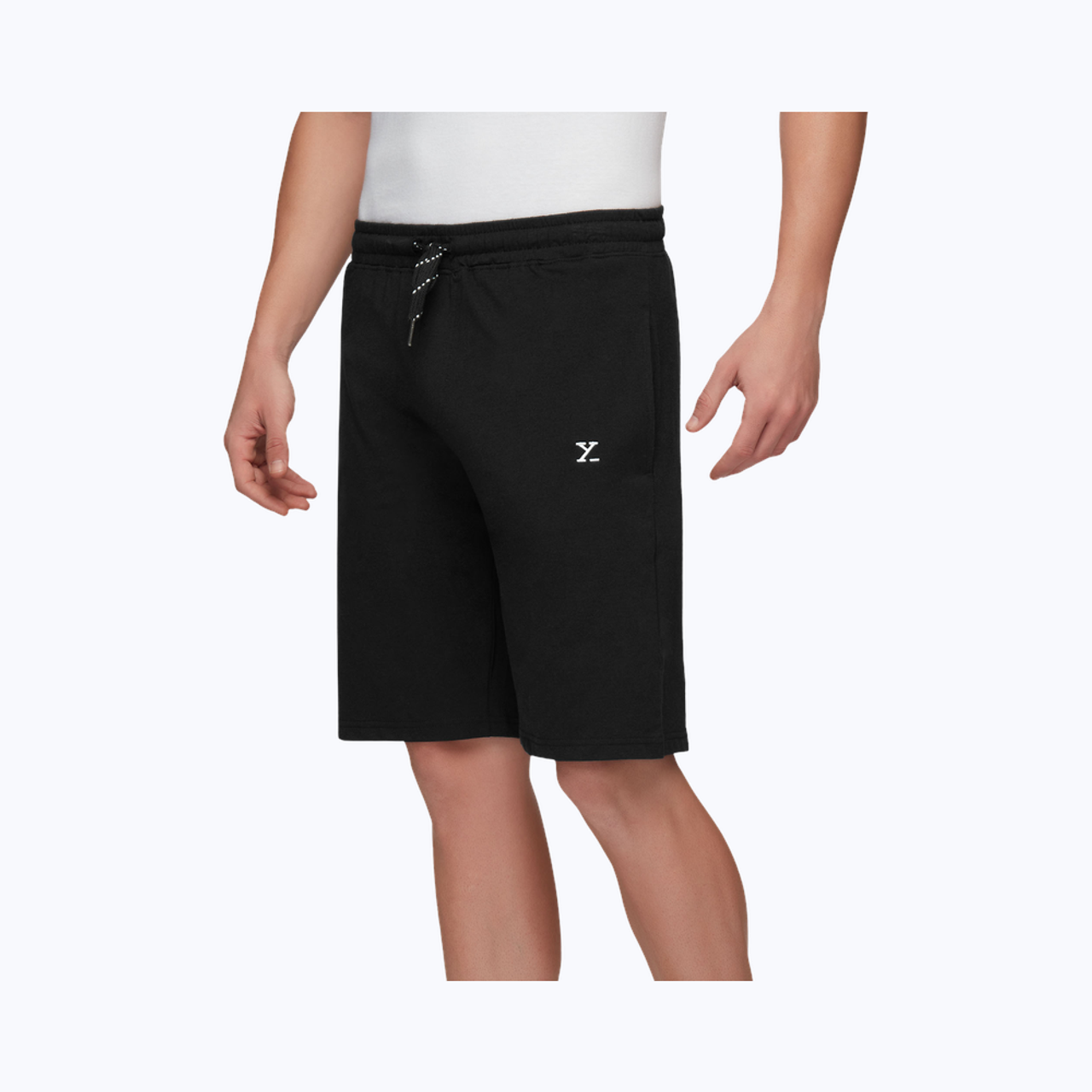 XYXX Ace Cotton Modal solid Shorts | 2 Side Pocket with zip | Black- M