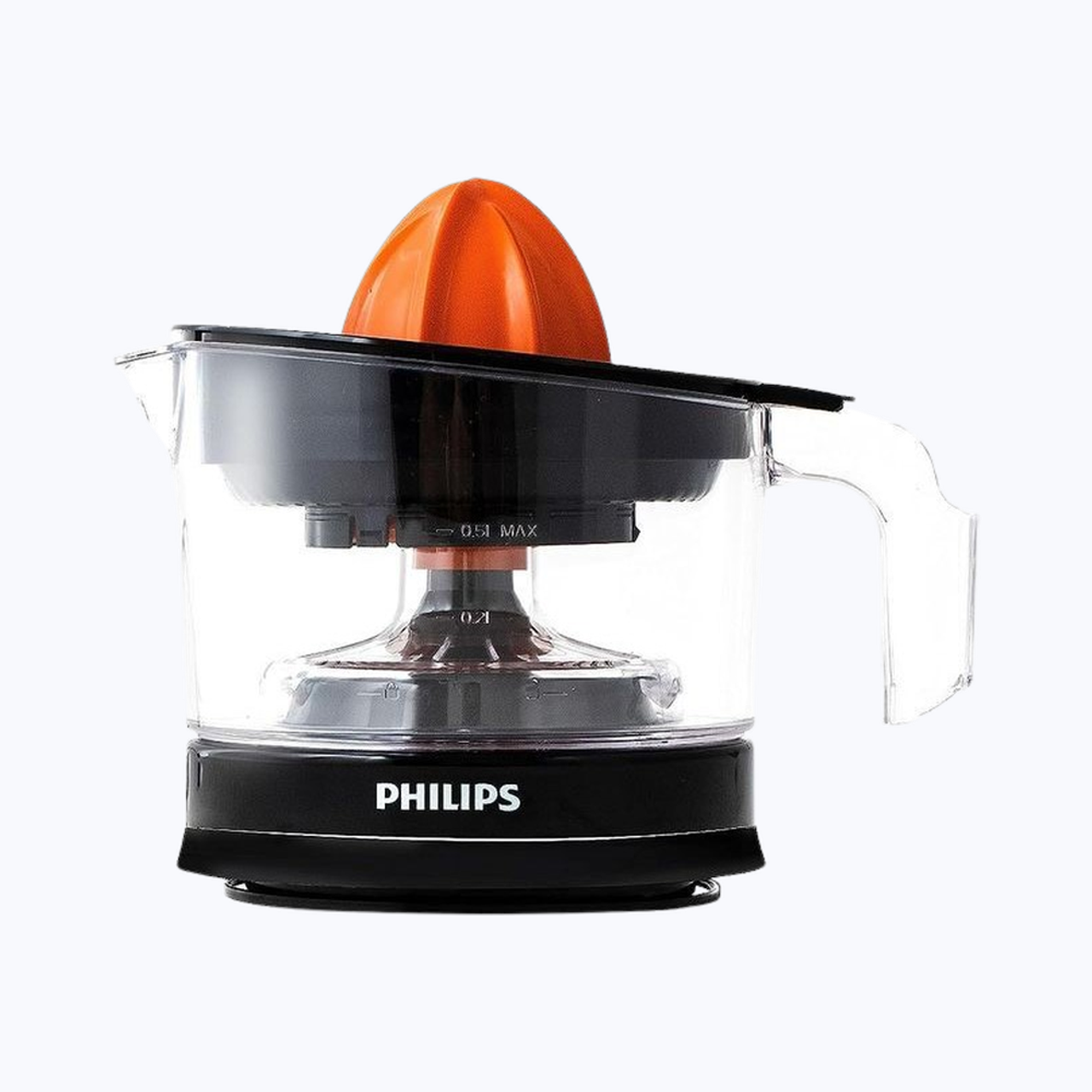 Philips Juicer 640 Nanowatts-Compact Design | 2 Cubic Inches Capacity - Black & Orange