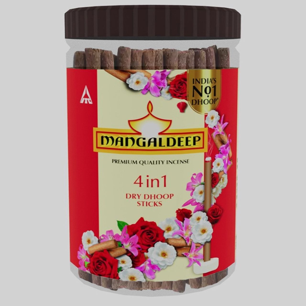 Mangaldeep 4In1 Bambooless Dhoop Sticks Jar