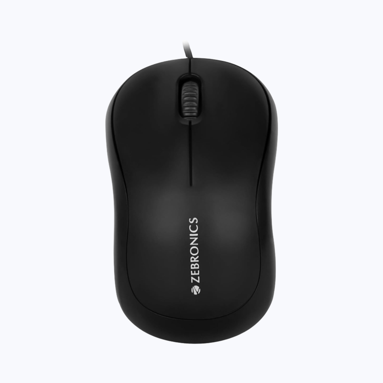 Zebronics Comfort Wired Mouse, 3-Button, 1000 DPI Optical Sensor, Plug & Play, Black