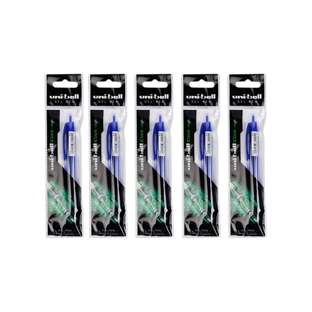 Uniball Click Gel Pen Pack Of 5 (Blue)