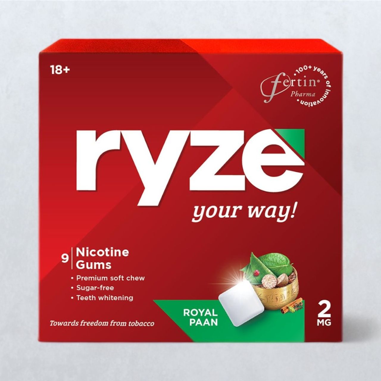 Ryze Royal Paan Nicotine Gums 2MG | 9 Gum Blister