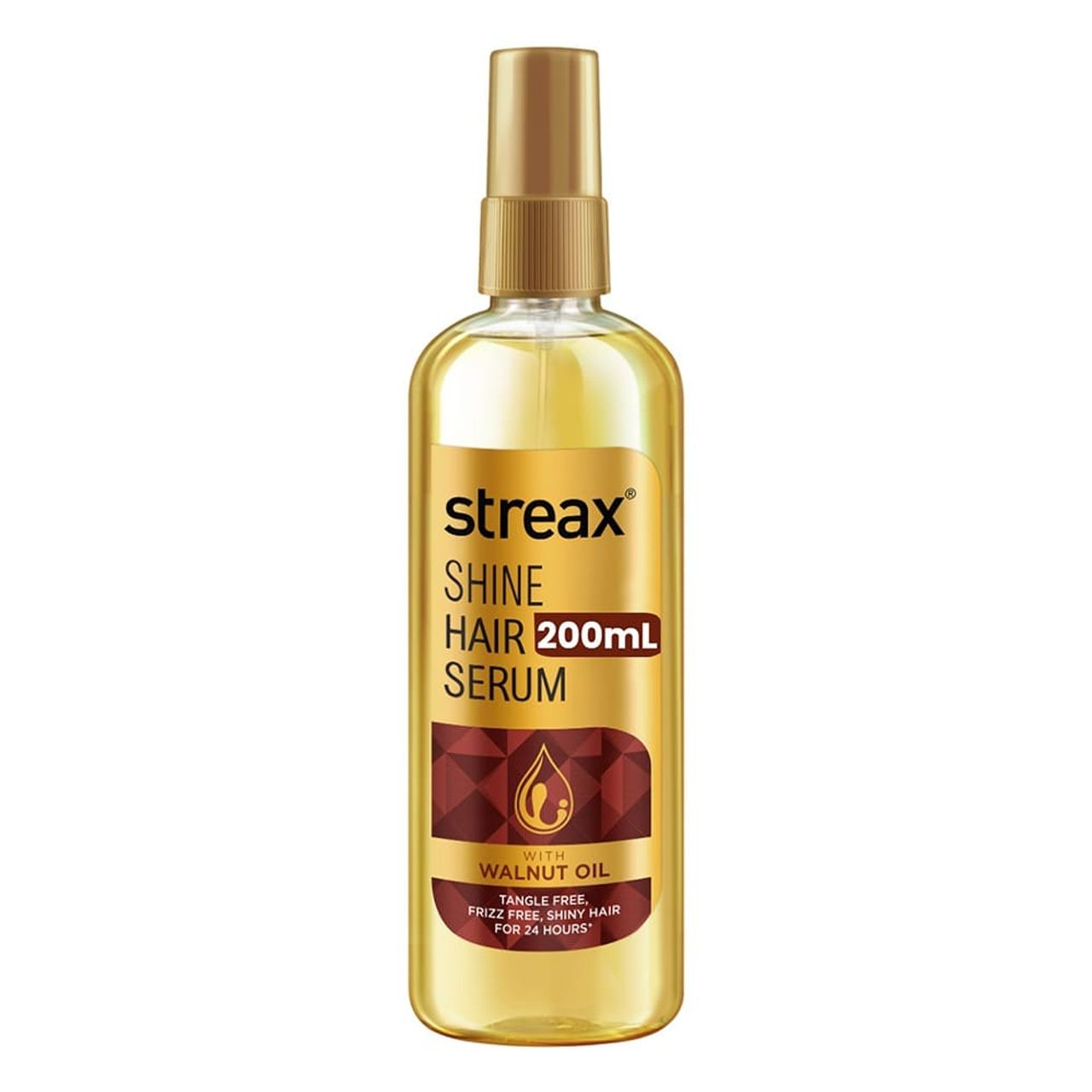 Streax Hair Serum Vitalized with Walnut Oil, For Hair Smoothening & Shine, For Dry & Frizzy Hair