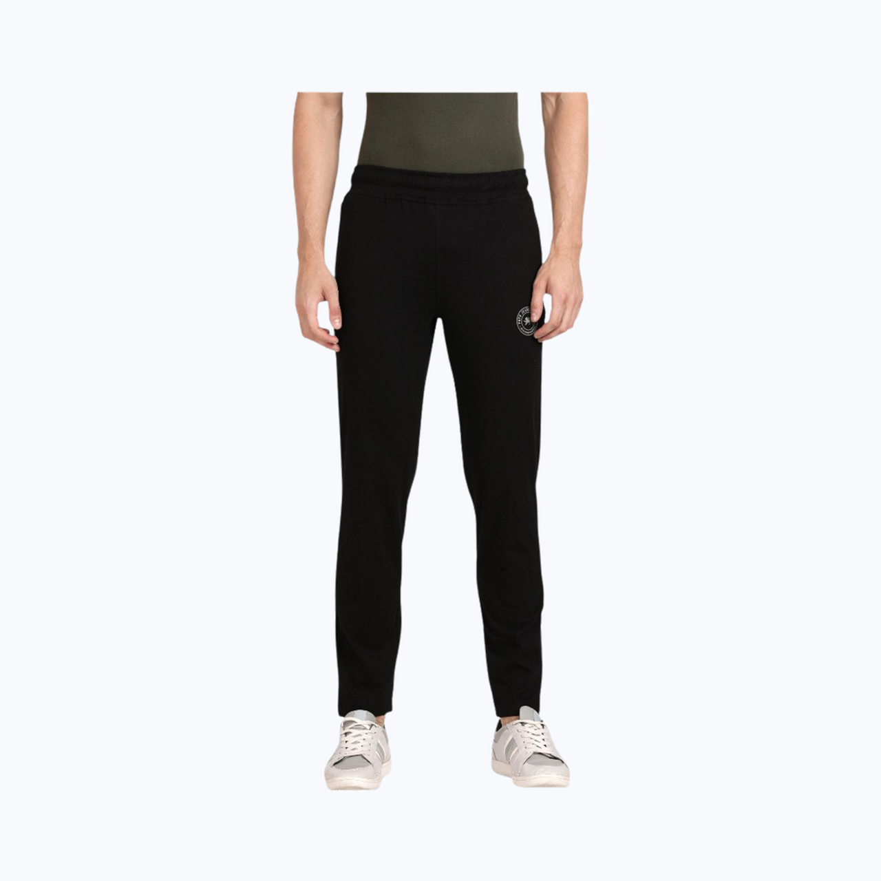 Pepe Jeans Men's Track Pant Cotton Rich Solid Stretch Fabric Ultra Soft Absorbent | Black - M