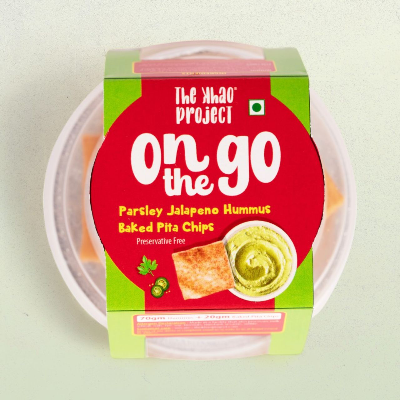 The Khao Project On the Go Parsley Jalapeno Hummus