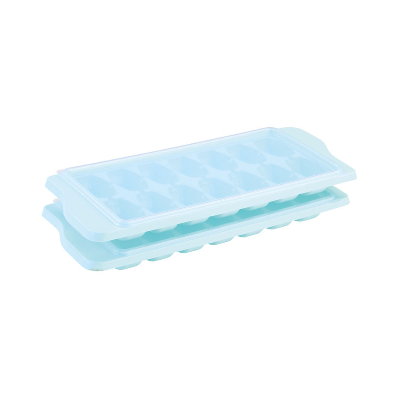 Icy Ice Cube Tray With Lid (Set Of 2) (Colour May Vary)