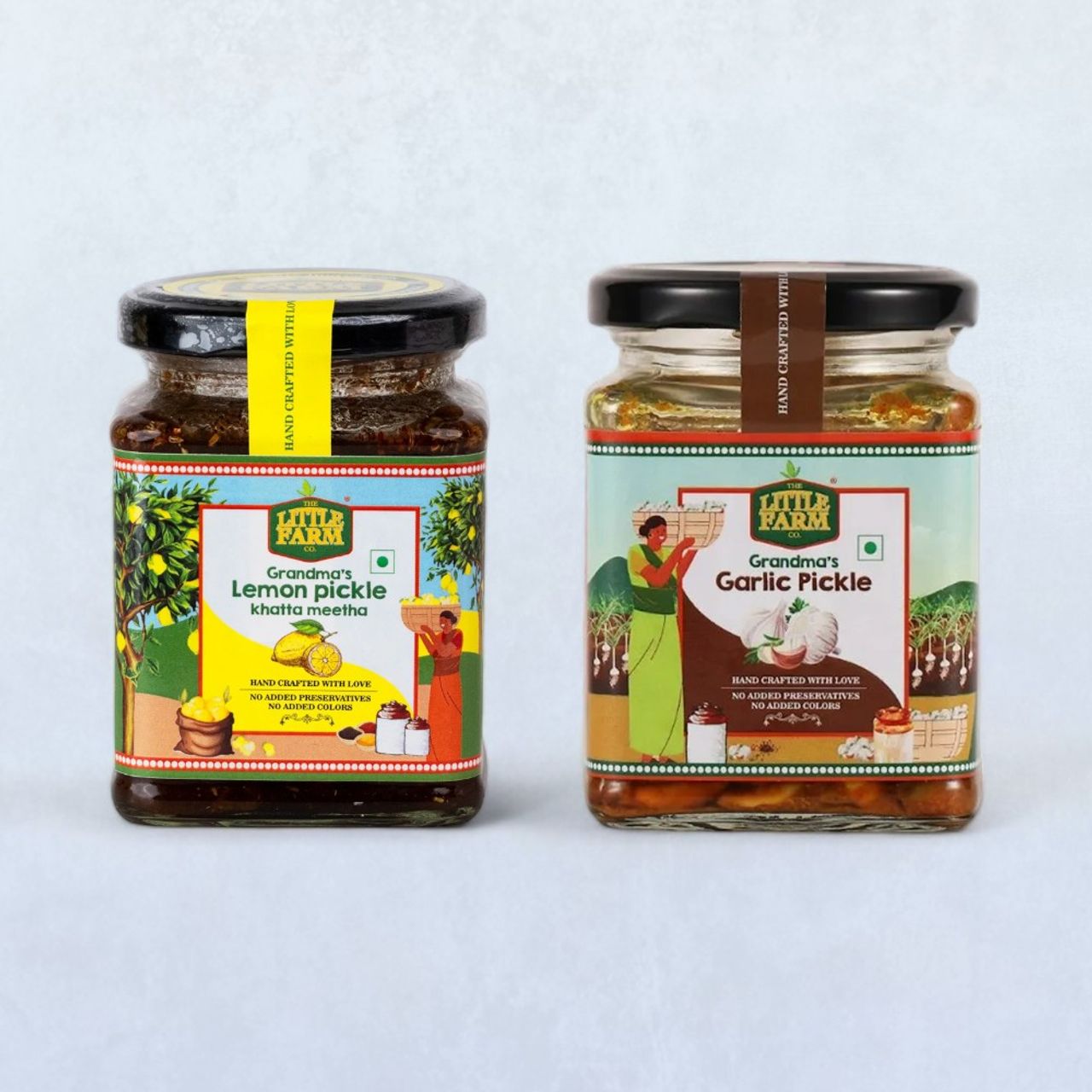Lemon Khatta Meetha Pickle(300gms) & Garlic Pickle(250gms) Combo