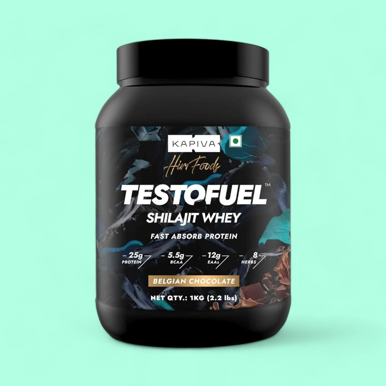 Kapiva Him Foods Testofuel Shilajit Whey Fast Absorb Protein - Chocolate Flavor