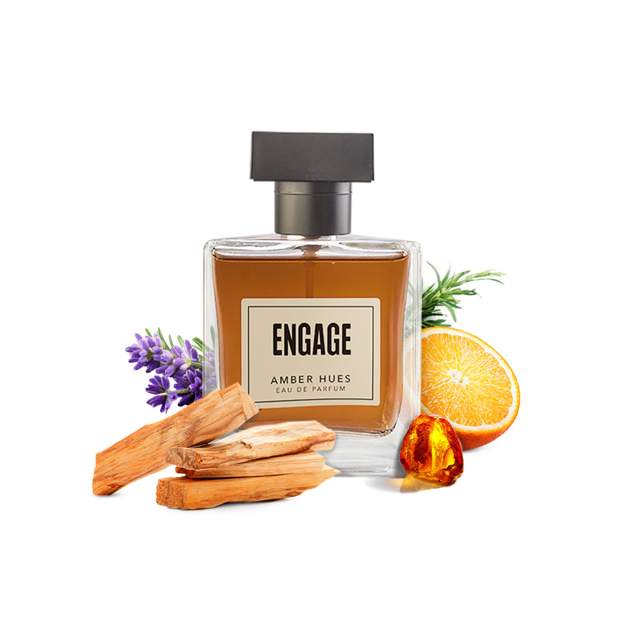 Engage Amber Hues Perfume For Men, Ambery & Warm Scent, Free 3ml Tester