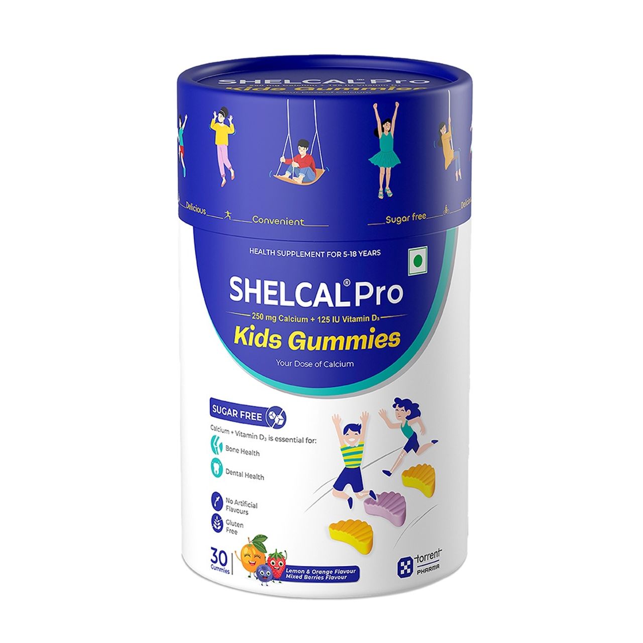 Shelcal Pro Kids Sugar Free Calcium Gummies | Ca and Vit D3 essential for Bone & Dental Health
