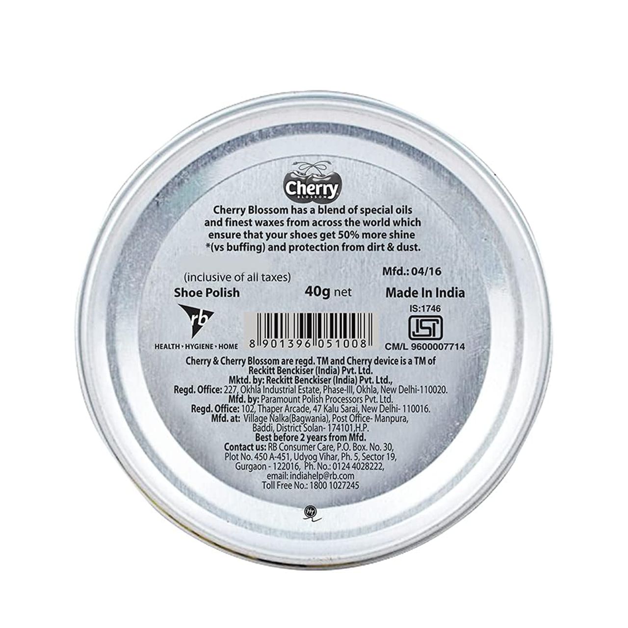 Cherry Blossom Wax Polish Black 40 Gm(40gms) & Cherry Blossom Liquid Wax Polish (Dark Tan) - 75 Ml(75ml) Combo