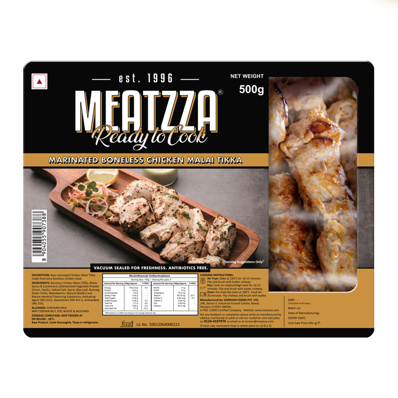 Meatzza Marinated Boneless Malai Tikka