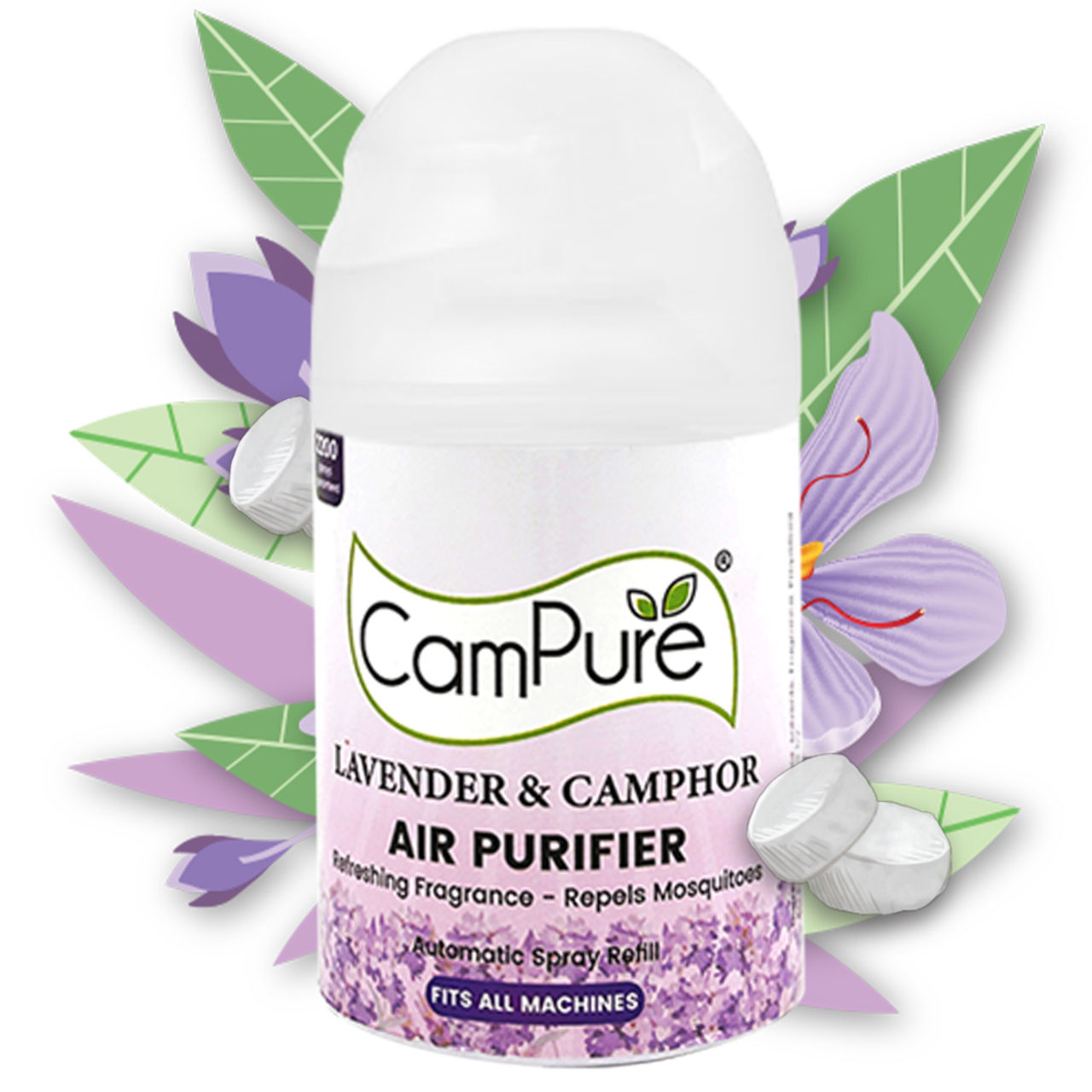 Campure Lavender Automatic Spray Camphor/Kapur Air Freshener Refill