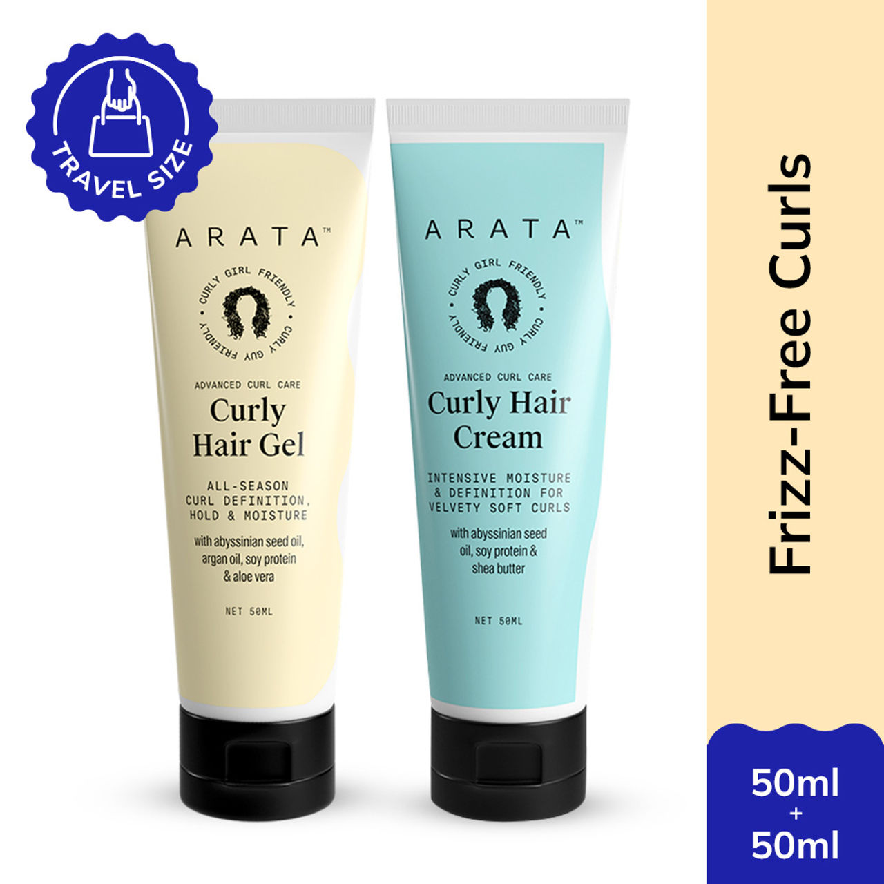 Arata Curl Cream & Gel Styling Mini Combo