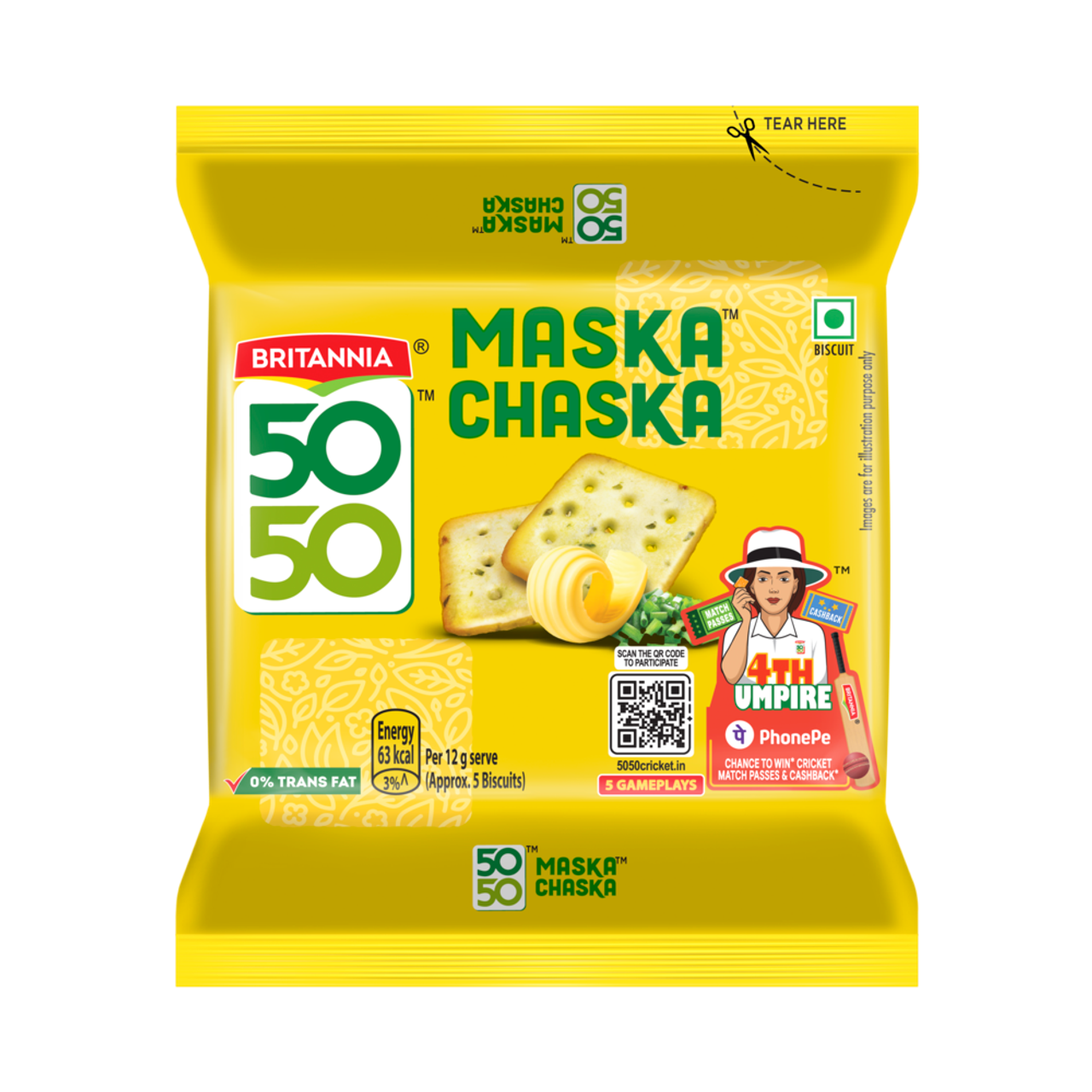 Britannia 50-50 Maska Chaska Biscuits