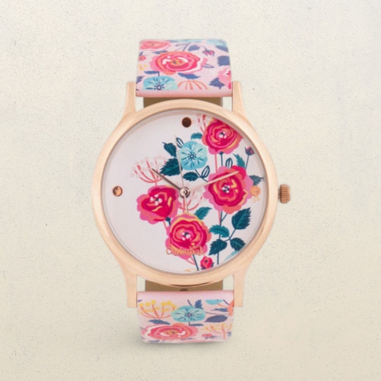 Chumbak Women's PU Round Analog Watch | Teal